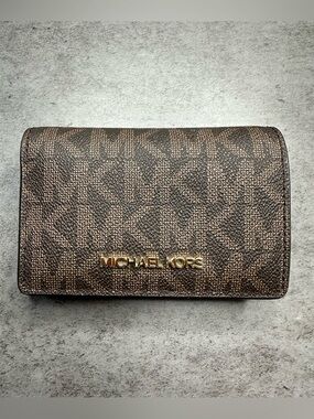 Michael Kors Signature MK Logo Wallet – Brown/Tan